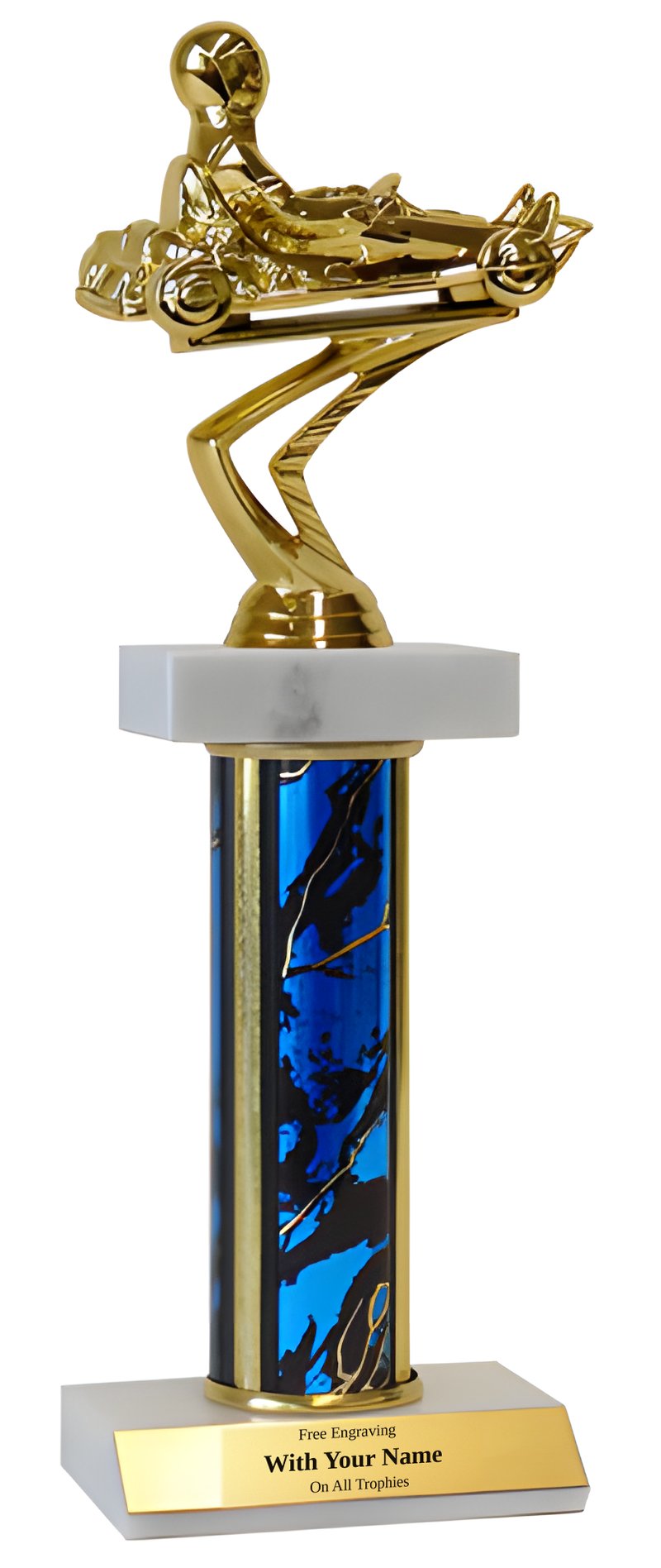 Go Kart Deluxe Double Marble Trophy