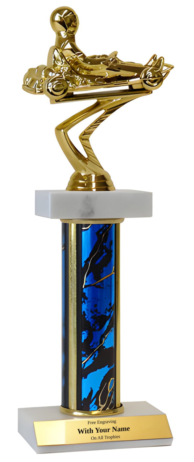 Go Kart Deluxe Double Marble Trophy