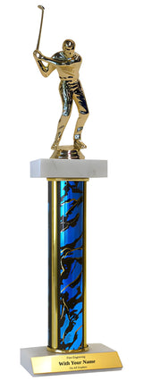 Golf Deluxe Double Marble Trophy
