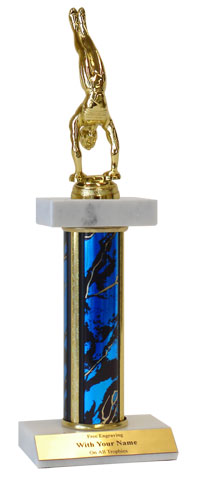Gymnastics Deluxe Double Marble Trophy