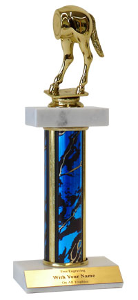 Horses-Rear Gag Deluxe Double Marble Trophy