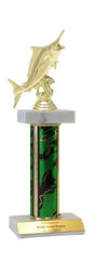 Marlin Fishing Deluxe Double Marble Trophy