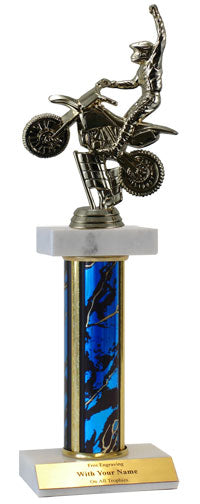 Motocross Deluxe Double Marble Trophy