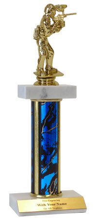 Paintball Deluxe Double Marble Trophy