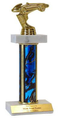 Pinewood Derby Deluxe Double Marble Trophy