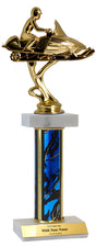 Snowmobile Deluxe Double Marble Trophy