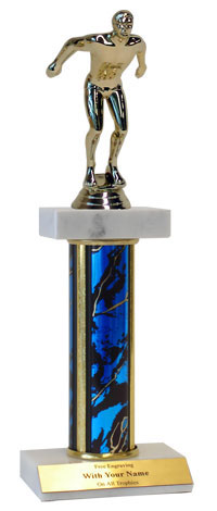 Swimming Deluxe Double Marble Trophy