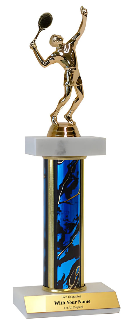 Tennis Deluxe Double Marble Trophy