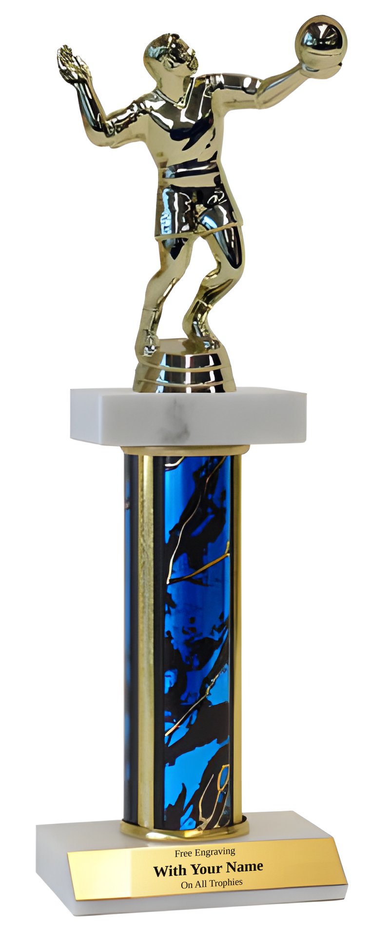 Volleyball Deluxe Double Marble Trophy