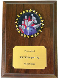 Holographic Bowling Insert Plaque