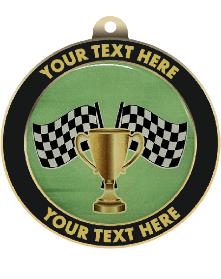 Racing Insert Medal with Personalized Rim