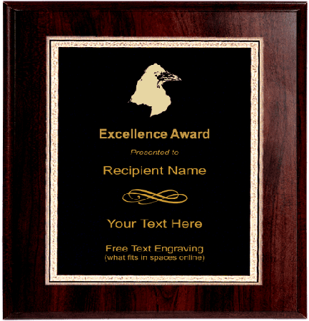 Raven Mascot Plaque