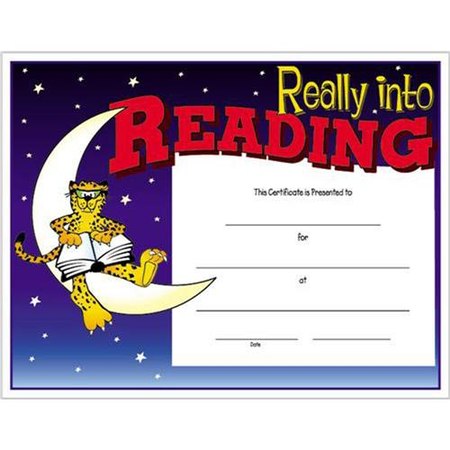 "Really Into Reading" Certificate