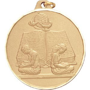 2" Diamond Cut Edge Medal with Ribbon - Reading