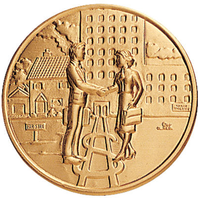 Real Estate Sales Litho Medal Insert