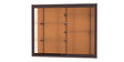 Recessed Wall Display Case w/ Cork Back and Dark Bronze Aluminum Frame, 48"H X 60"W X 16"D