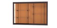 Recessed Wall Display Case w/ Cork Back and Dark Bronze Aluminum Frame, 48"H X 72"W X 16"D