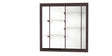 Recessed Wall Display Case w/ White Laminate Back and Dark Bronze Aluminum Frame, 48"H x 48"W x 16"D