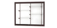 Recessed Wall Display Case w/ White Laminate Back and Dark Bronze Aluminum Frame, 48"H X 60"W X 16"D