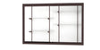 Recessed Wall Display Case w/ White Laminate Back and Dark Bronze Aluminum Frame, 48"H X 72"W X 16"D