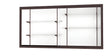 Recessed Wall Display Case w/ White Laminate Back and Dark Bronze Aluminum Frame, 48"H X 96"W X 16"D