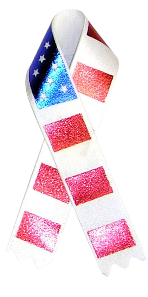 Red White and Blue Awareness Ribbon
