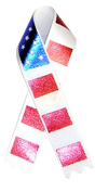 Red White and Blue Awareness Ribbon