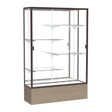 Reliant Driftwood Oak case, Mirror Back w/ Dark Bronze aluminum frame finish, 72"H x 48"W x 16"D