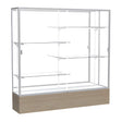 Reliant Driftwood Oak case, Mirror Back w/ Satin Natural aluminum frame finish, 72"H x 72"W x 16"D
