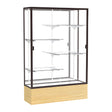 Reliant Light Oak Vinyl case, Mirror Back w/ Dark Bronze aluminum frame finish, 72"H x 48"W x 16"D