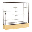 Reliant Light Oak Vinyl case, Mirror Back w/ Dark Bronze aluminum frame finish, 72"H x 72"W x 16"D