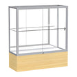 Reliant Light Oak Vinyl case, Mirror Back w/ Satin Natural aluminum frame finish, 40"H x 36"W x 14"D
