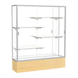 Reliant Light Oak Vinyl case, Mirror Back w/ Satin Natural aluminum frame finish, 72"H x 60"W x 16"D