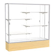 Reliant Light Oak Vinyl case, Mirror Back w/ Satin Natural aluminum frame finish, 72"H x 72"W x 16"D