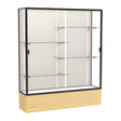 Reliant Light Oak Vinyl case, Plaque Fabric Back w/ Dark Bronze aluminum frame finish, 72"H x 60"W x 16"D