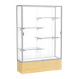 Reliant Light Oak Vinyl case, White Laminate Back w/ Satin Natural aluminum frame finish, 72"H x 48"W x 16"D