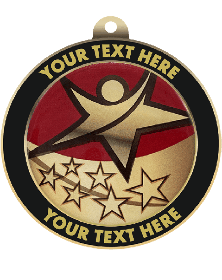 Rising Star Insert Medal with Personalized Rim