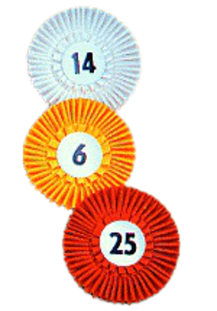 5 1/2" Rosette-Style Contestant Numbers
