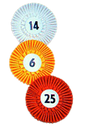 5 1/2" Rosette-Style Contestant Numbers