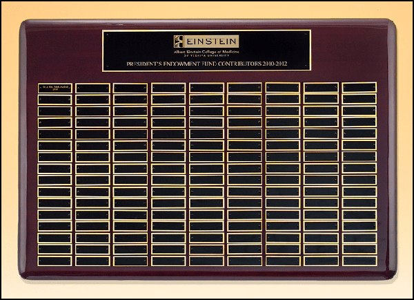 Rosewood Finish Perpetual Plaques