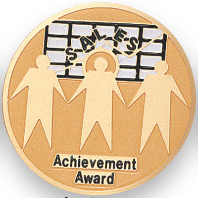 Sales Achievement Award Medal Insert (Etched)