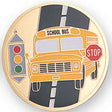 School Bus Medal Insert (Etched)