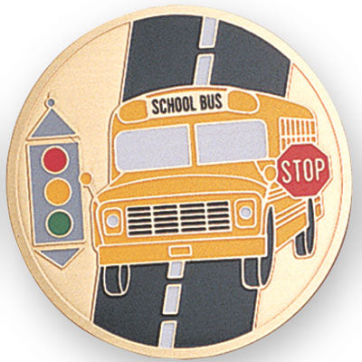 School Bus Medal Insert (Etched)