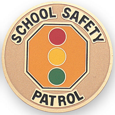 School Safety Patrol Medal Insert (Etched)