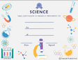 Science Award Certificate - Free Template - Design 3