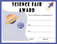 Science Fair Award Certificate - Free Template