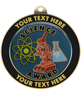 Science Insert Medal with Personalized Rim