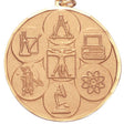 2" Diamond Cut Edge Medal with Ribbon - Science