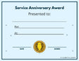 Service Award Certificate - Free Template