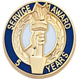 Service Anniversary Pins with Torch